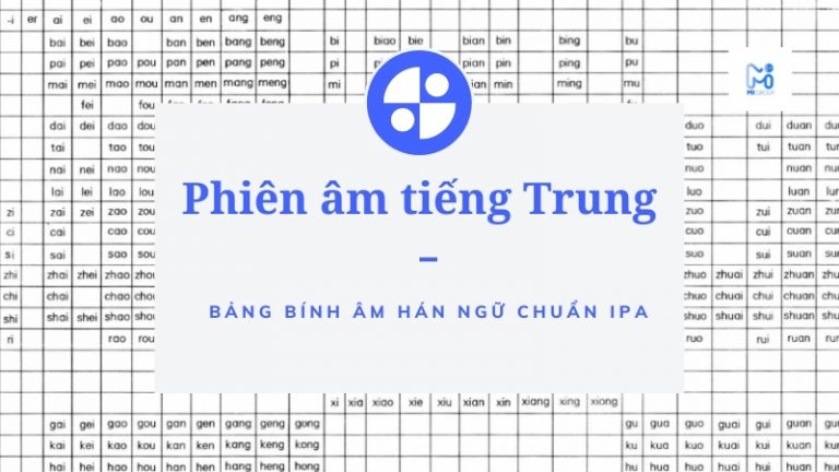 Phiên âm tiếng trung - Học bảng bính âm hán ngữ pinyin ipa đầy đủ nhất